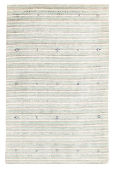 Gabbeh  Tribal Blue Area rug 6x9 Indian Hand Loomed 354429