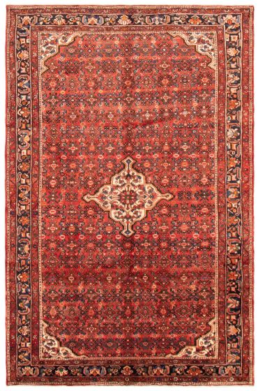 Bordered  Traditional Brown Area rug 8x10 Persian Hand-knotted 364934
