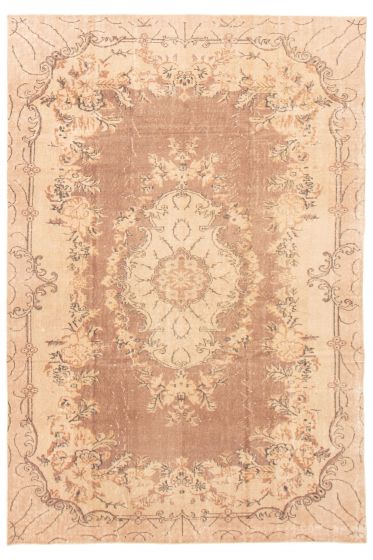 Traditional  Vintage Brown Area rug 6x9 Turkish Hand-knotted 366718