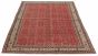 Bordered  Traditional Red Area rug 6x9 Turkish Hand-knotted 288204