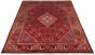 Bordered  Traditional Red Area rug 6x9 Persian Hand-knotted 290280