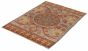Indian Shalimar 4'2" x 5'10" Hand-knotted Wool Rug 