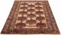 Bordered  Tribal Brown Area rug 6x9 Afghan Hand-knotted 298071