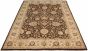 Bordered  Traditional Brown Area rug 10x14 Indian Hand-knotted 303153