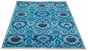 Bordered  Transitional Blue Area rug 5x8 Pakistani Hand-knotted 310787