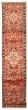 Bordered  Vintage Brown Runner rug 14-ft-runner Persian Hand-knotted 365216