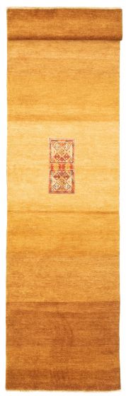 Casual  Transitional Brown Runner rug 11-ft-runner Pakistani Hand-knotted 331626