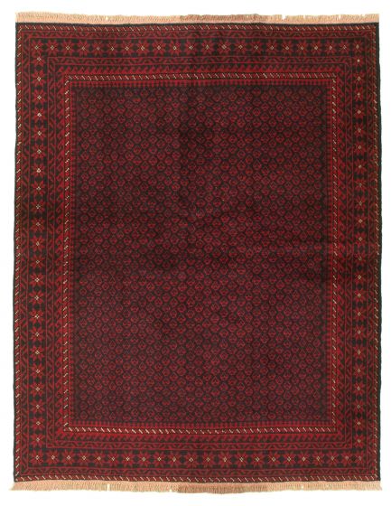 Bordered  Tribal Blue Area rug 4x6 Afghan Hand-knotted 346629