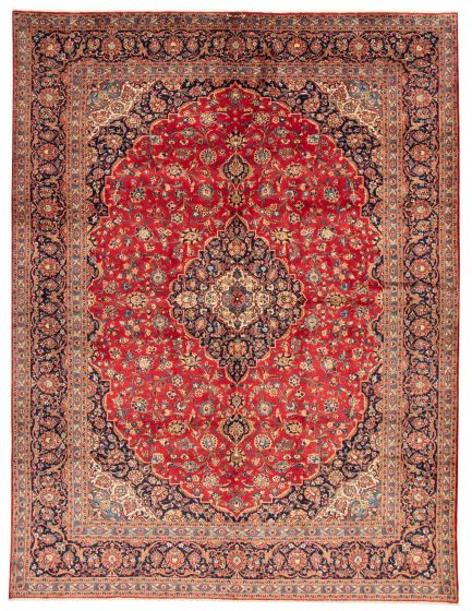 Bordered  Traditional Red Area rug 9x12 Persian Hand-knotted 366402