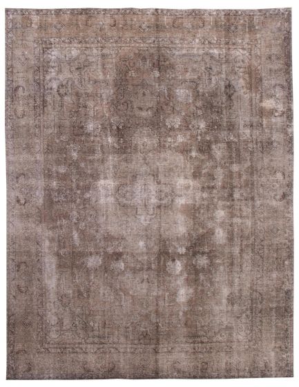 Overdyed  Transitional Grey Area rug 9x12 Turkish Hand-knotted 374265