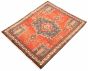 Persian Style 5'1" x 6'7" Hand-knotted Wool Brown Rug