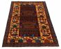 Afghan Rare War 4'1" x 6'8" Hand-knotted Wool Rug 