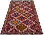 Turkish Konya 5'7" x 11'1" Flat-Weave Wool Tapestry Kilim 