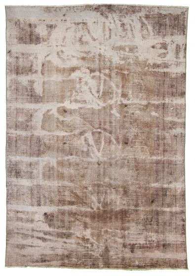 Overdyed  Transitional Brown Area rug 5x8 Turkish Hand-knotted 323762