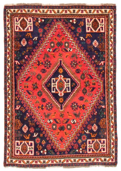 Bordered  Traditional Red Area rug 3x5 Turkish Hand-knotted 370914
