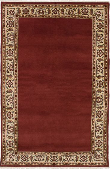 Traditional Red Area rug 5x8 Pakistani Hand-knotted 237459