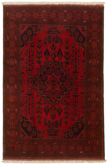 Bordered  Traditional  Area rug 3x5 Afghan Hand-knotted 327152