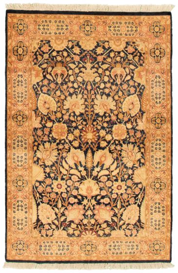 Bordered  Traditional Blue Area rug 3x5 Pakistani Hand-knotted 336267
