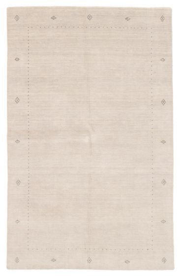 Gabbeh  Tribal Grey Area rug 5x8 Indian Hand Loomed 362789