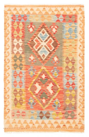 Flat-weaves & Kilims  Geometric Red Area rug 3x5 Turkish Flat-Weave 389475