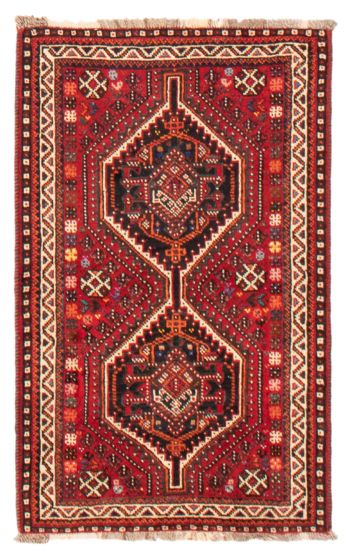 Bordered  Traditional Red Area rug 3x5 Turkish Hand-knotted 369152