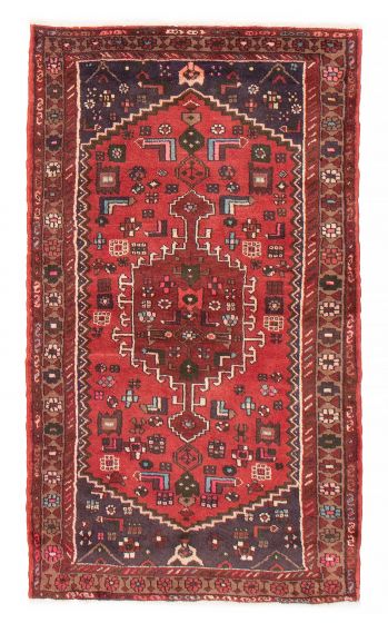 Bordered  Traditional Red Area rug 3x5 Turkish Hand-knotted 385690