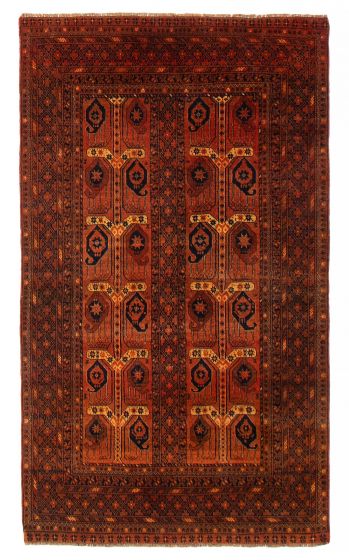 Traditional  Tribal Brown Area rug 3x5 Afghan Hand-knotted 392291