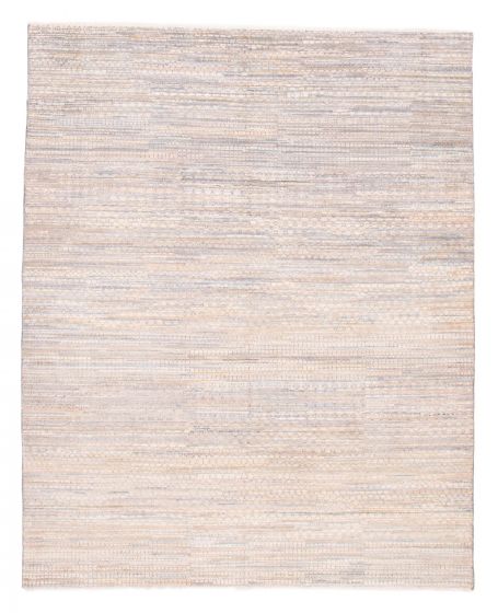 Transitional Grey Area rug 6x9 Indian Hand-knotted 377268