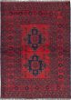 Traditional Red Area rug 3x5 Afghan Hand-knotted 239604