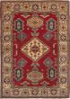 Bordered  Traditional Red Area rug 4x6 Afghan Hand-knotted 269359