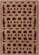 Bordered  Tribal Brown Area rug 6x9 Afghan Hand-knotted 280225