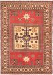 Bordered  Traditional Red Area rug 5x8 Afghan Hand-knotted 281892
