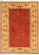 Bordered  Vintage/Distressed Red Area rug 4x6 Turkish Hand-knotted 303457