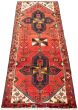 Bordered  Traditional Brown Runner rug 10-ft-runner Persian Hand-knotted 303497