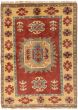 Geometric  Vintage Red Area rug 5x8 Turkish Hand-knotted 303607