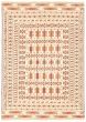 Bordered  Tribal Ivory Area rug 3x5 Turkish Flat-weave 312491