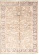 Bordered  Transitional Green Area rug 5x8 Indian Hand-knotted 313659
