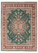 Bordered  Traditional Green Area rug 9x12 Pakistani Hand-knotted 317828