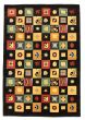 Bordered  Traditional Black Area rug 5x8 Pakistani Hand-knotted 318975