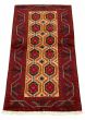 Bordered  Tribal Red Area rug 3x5 Afghan Hand-knotted 321457