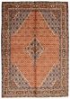 Bordered  Traditional Brown Area rug 6x9 Persian Hand-knotted 323150
