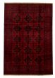 Bordered  Tribal Red Area rug 6x9 Afghan Hand-knotted 327854