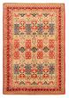 Bordered  Traditional Red Area rug 6x9 Afghan Hand-knotted 329127
