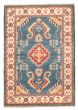 Bordered  Traditional Blue Area rug 3x5 Afghan Hand-knotted 329397