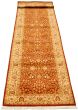 Bordered  Traditional Brown Runner rug 14-ft-runner Pakistani Hand-knotted 330314