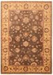 Bordered  Traditional Brown Area rug 5x8 Afghan Hand-knotted 330451