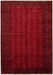 Bordered  Tribal Red Area rug 6x9 Afghan Hand-knotted 332959