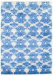 Casual  Transitional Blue Area rug 5x8 Indian Hand-knotted 345558