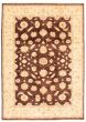 Bordered  Traditional Brown Area rug 5x8 Afghan Hand-knotted 346359