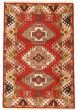 Bordered  Traditional Red Area rug 3x5 Indian Hand-knotted 346405